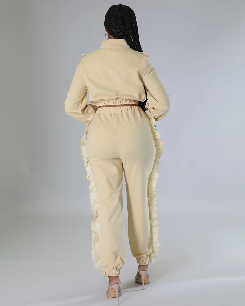 Ruffled Moments Pant Set