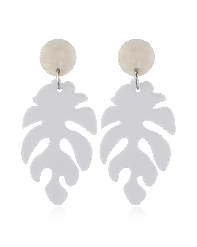 Tropical Palm Leaf Earrings