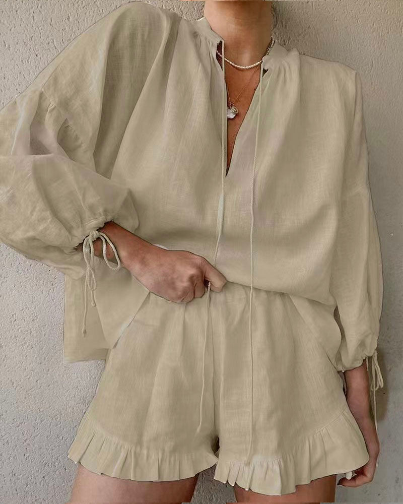 Parisian Linen Short Set
