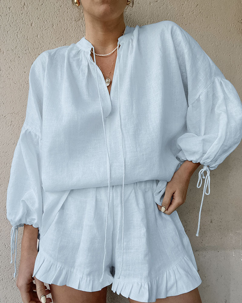 Parisian Linen Short Set