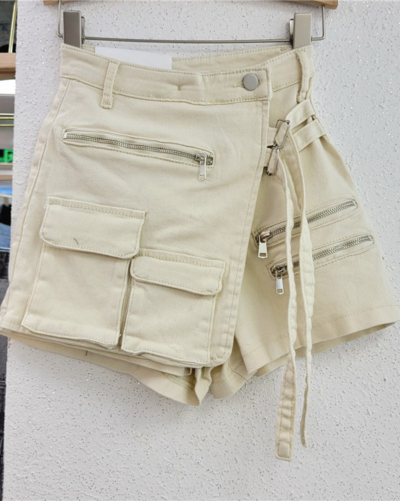 The “Denim Zipper” Skort