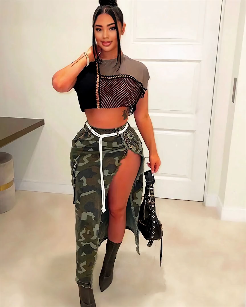 True Army fatigue Woodland Camo Skirt