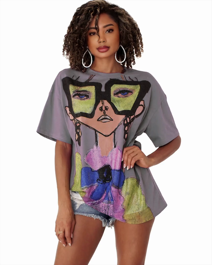 Studded Graphic Tee