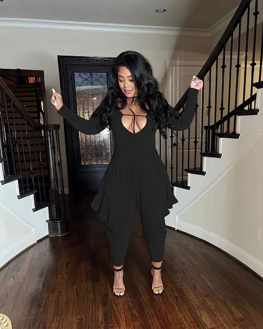 Solid Color Jumpsuit