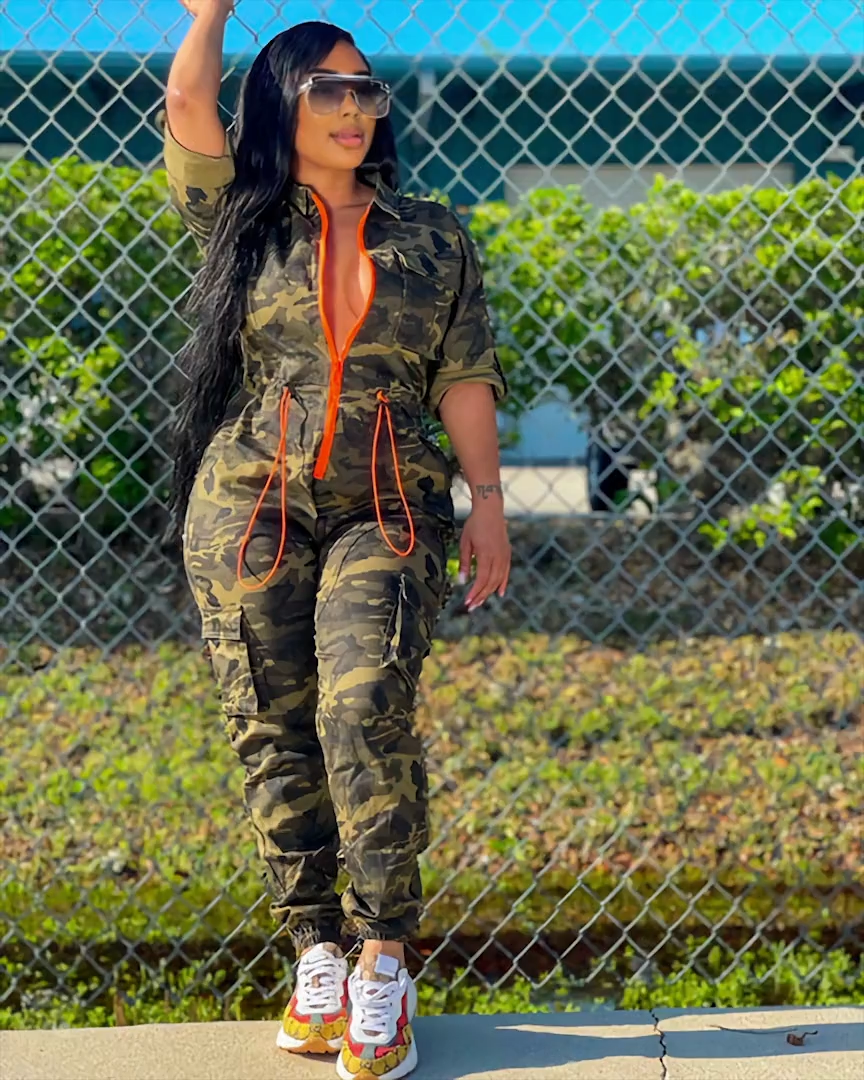 Nakia camo JUMPSUIT