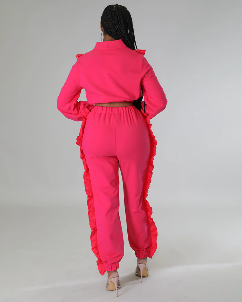 Ruffled Moments Pant Set