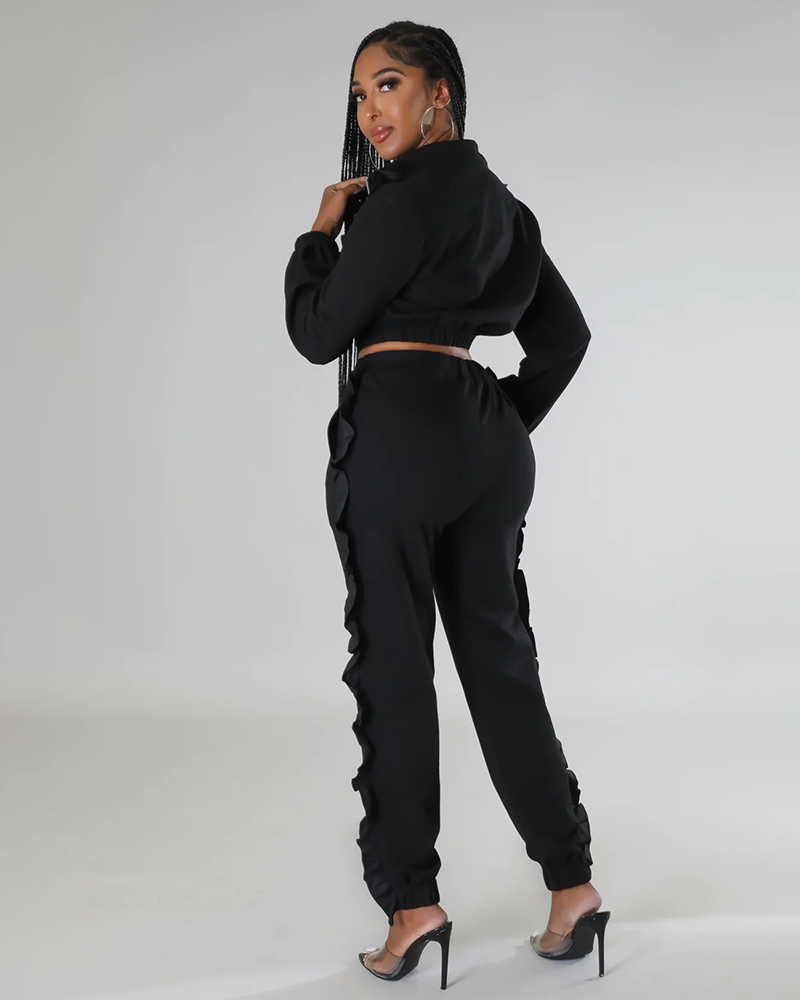 Ruffled Moments Pant Set